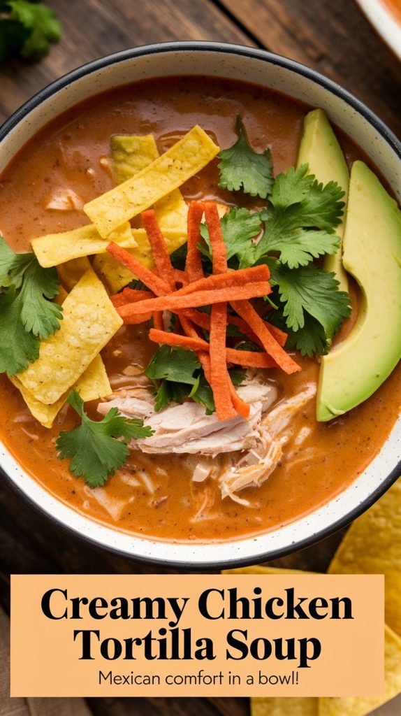 Creamy Chicken Tortilla Soup Recipe