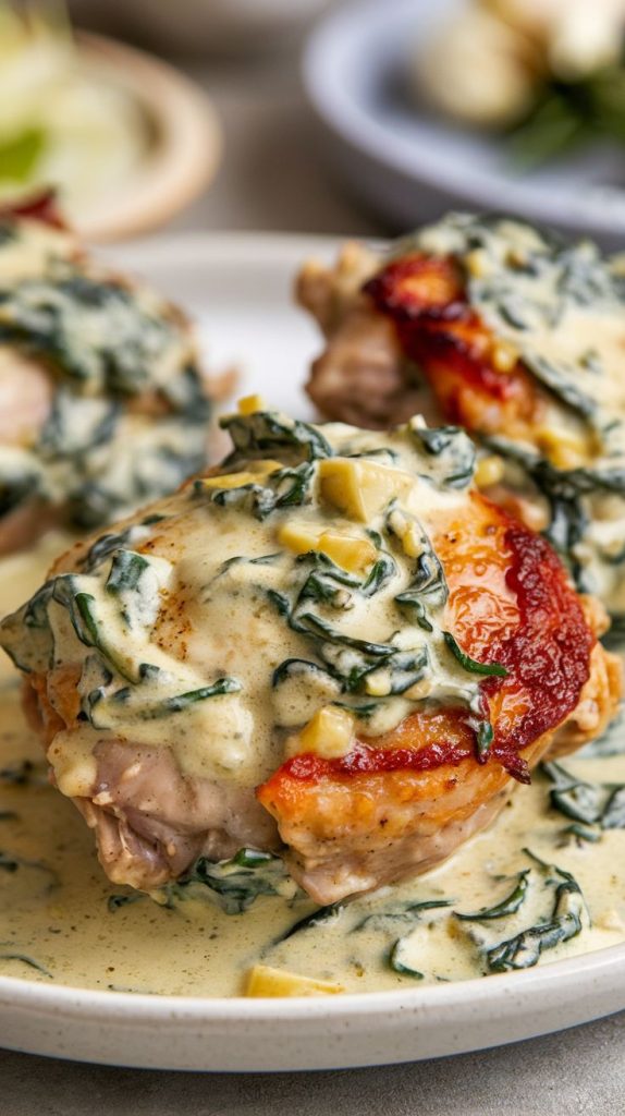 Creamy Spinach Chicken Thighs Recipe