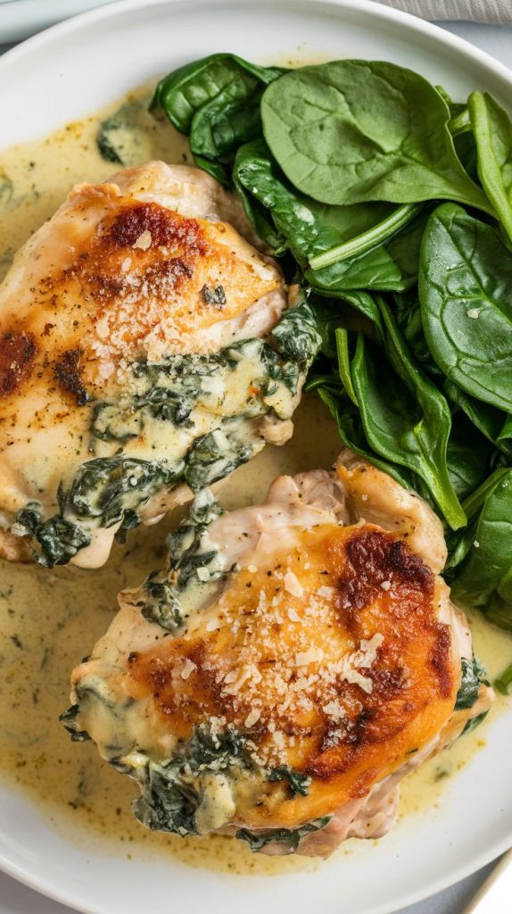 Creamy Spinach Chicken Thighs Recipe