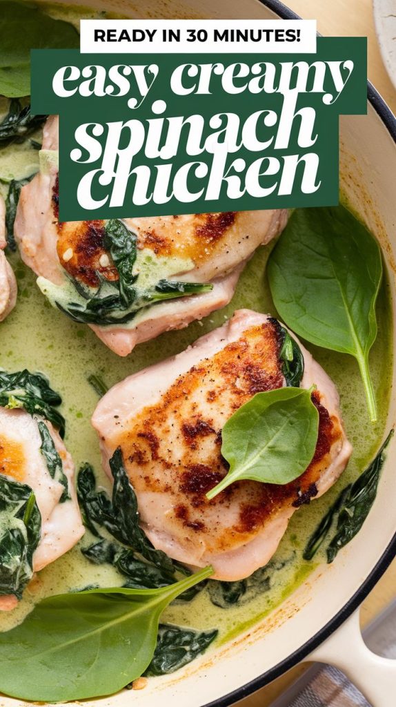 Creamy Spinach Chicken Thighs Recipe