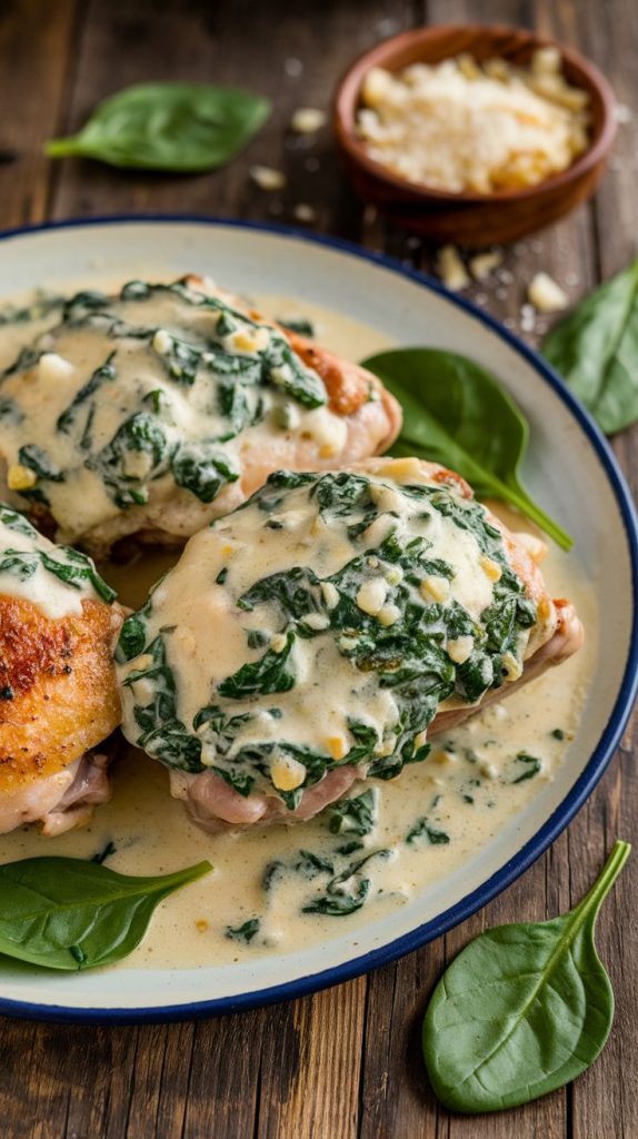 Creamy Spinach Chicken Thighs Recipe