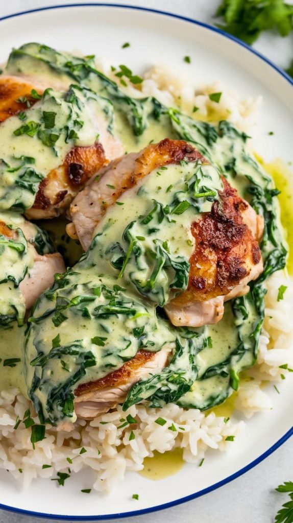 Creamy Spinach Chicken Thighs Recipe