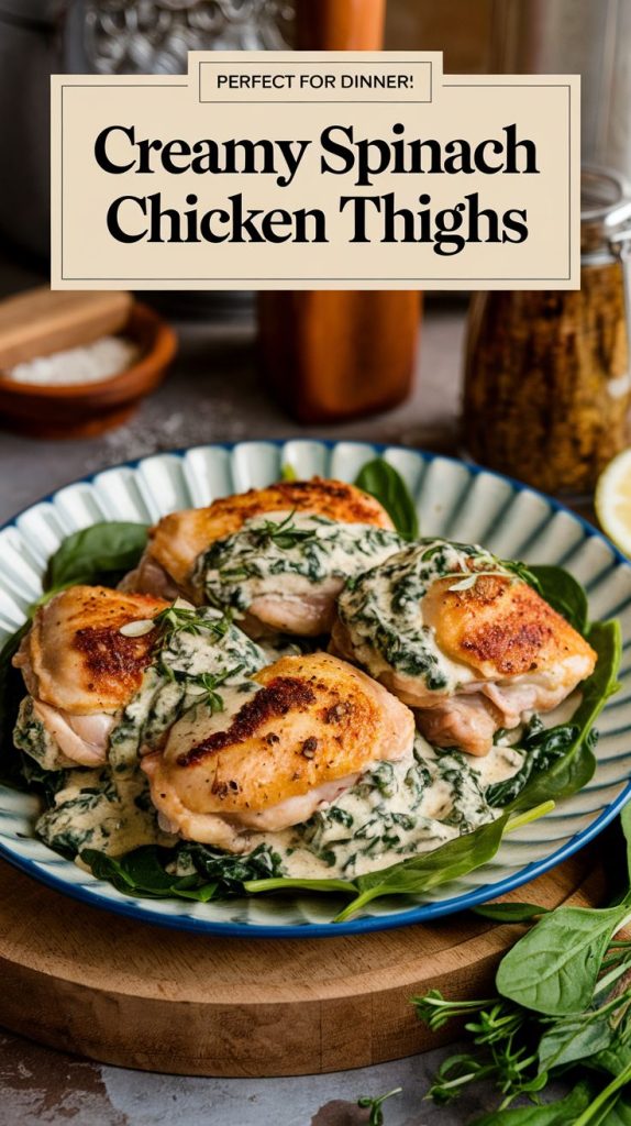 Creamy Spinach Chicken Thighs Recipe