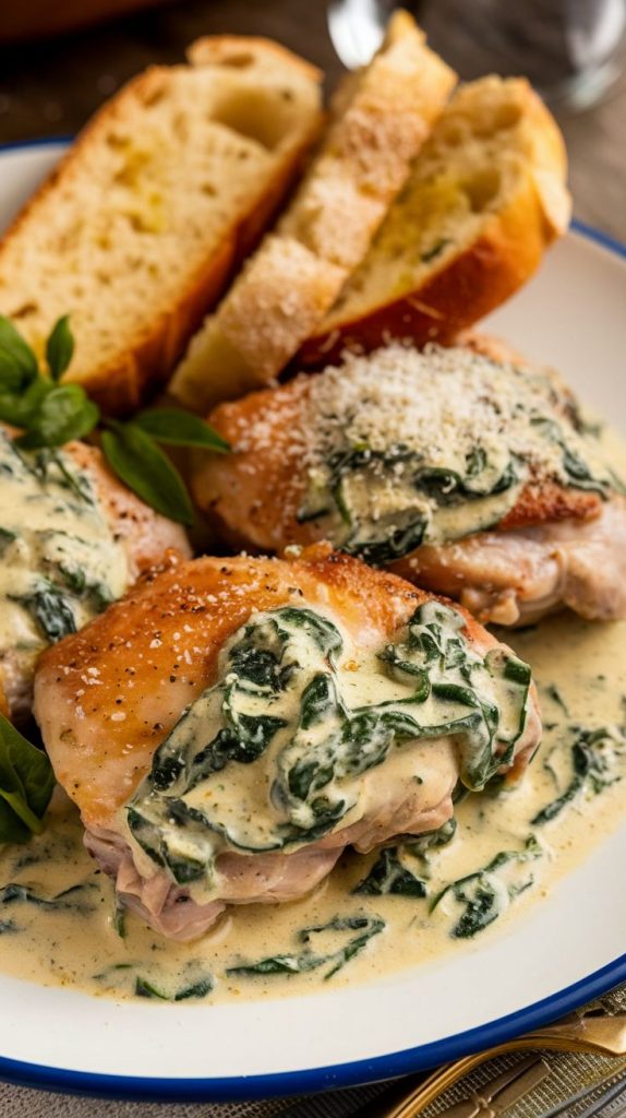 Creamy Spinach Chicken Thighs Recipe