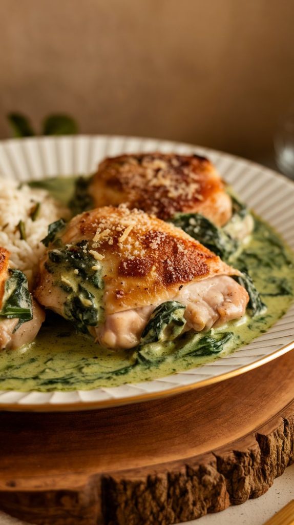 Creamy Spinach Chicken Thighs Recipe