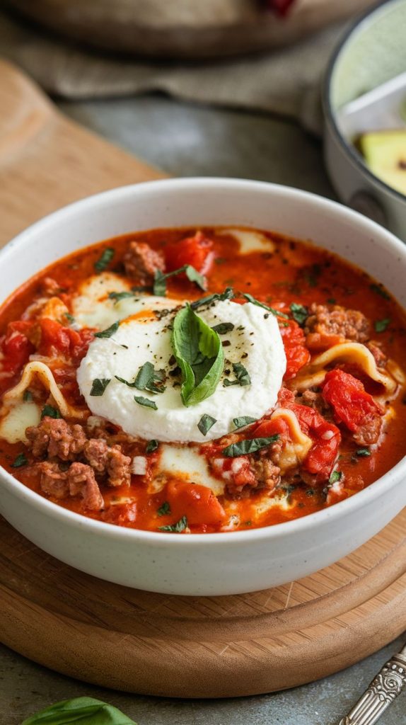 Easy Homemade Lasagna Soup Recipe