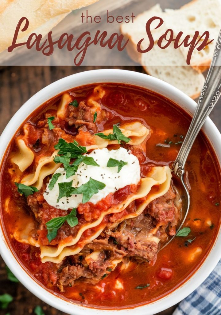 Easy Homemade Lasagna Soup Recipe