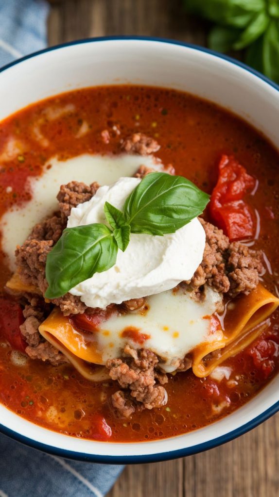 Easy Homemade Lasagna Soup Recipe