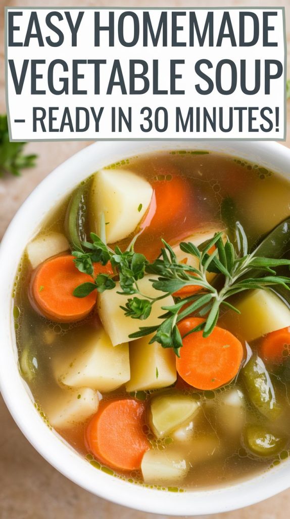 Easy Homemade Vegetable Soup Recipe