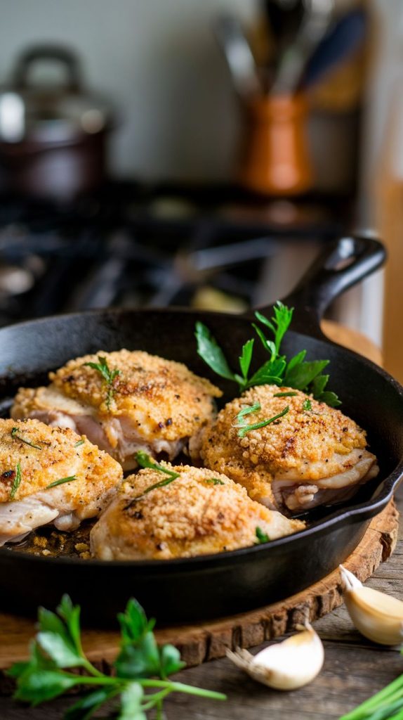 Garlic Parmesan Chicken Thighs Recipe