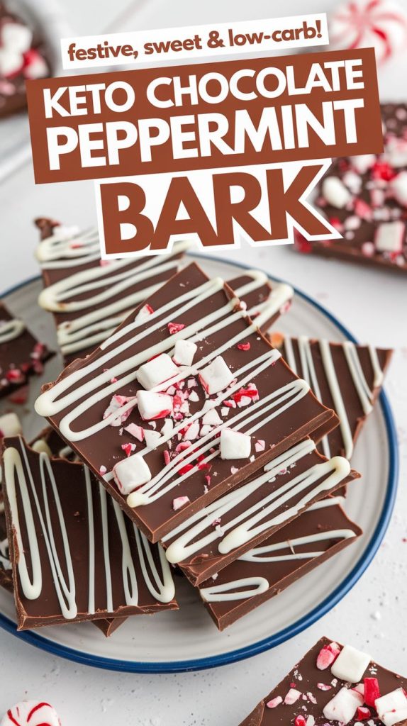 Keto Chocolate Peppermint Bark Recipe