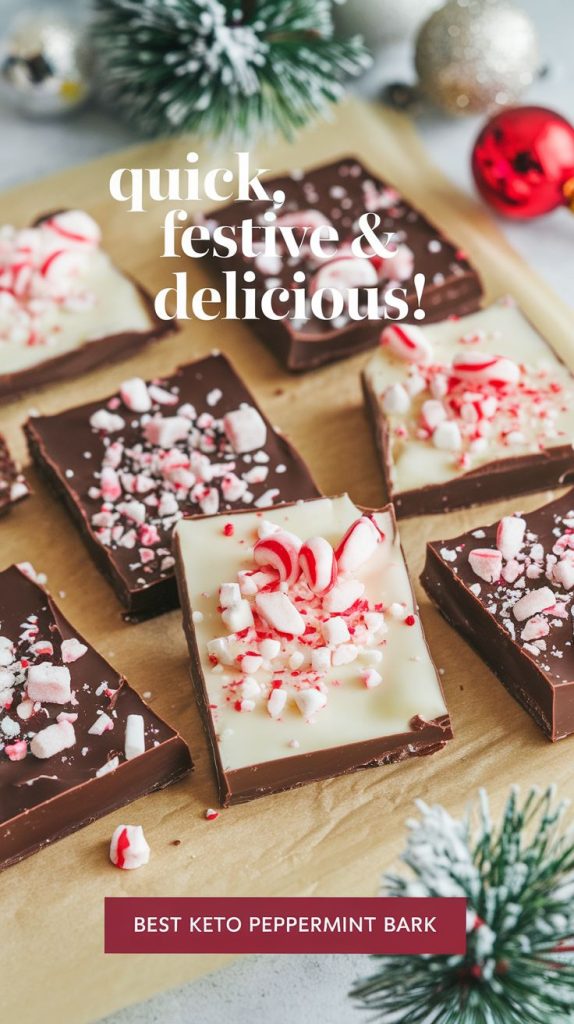 Keto Chocolate Peppermint Bark Recipe