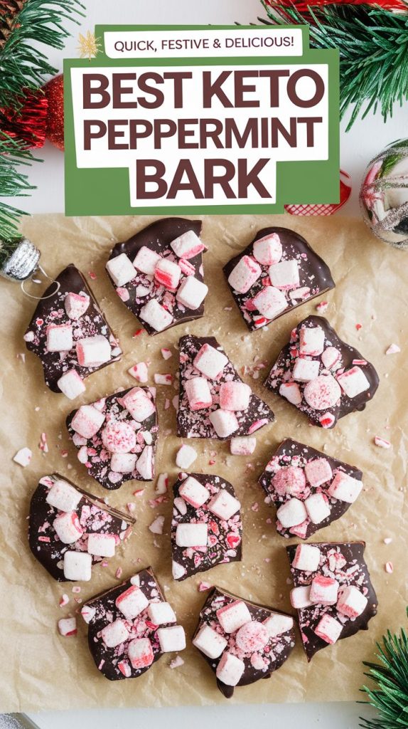 Keto Chocolate Peppermint Bark Recipe