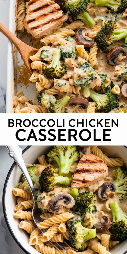 Keto Low Carb Chicken, Mushroom & Broccoli Casserole Recipe