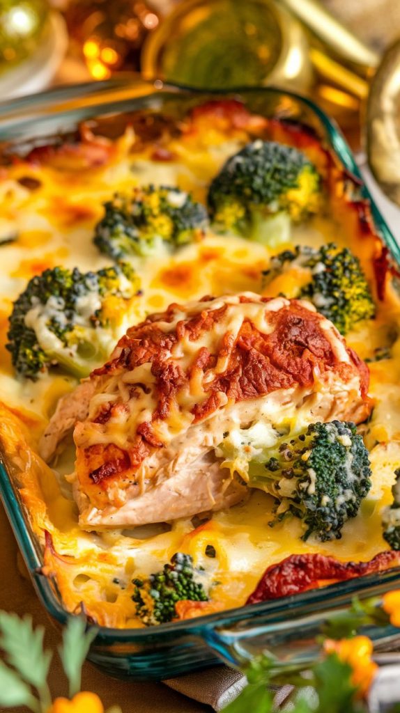 Keto Low Carb Chicken, Mushroom & Broccoli Casserole Recipe