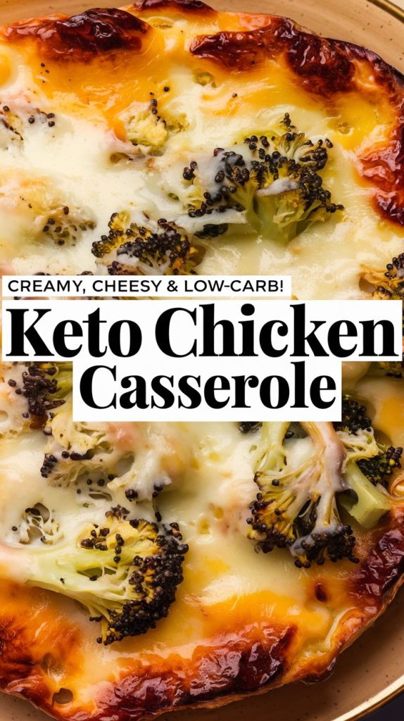 Keto Low Carb Chicken, Mushroom & Broccoli Casserole Recipe