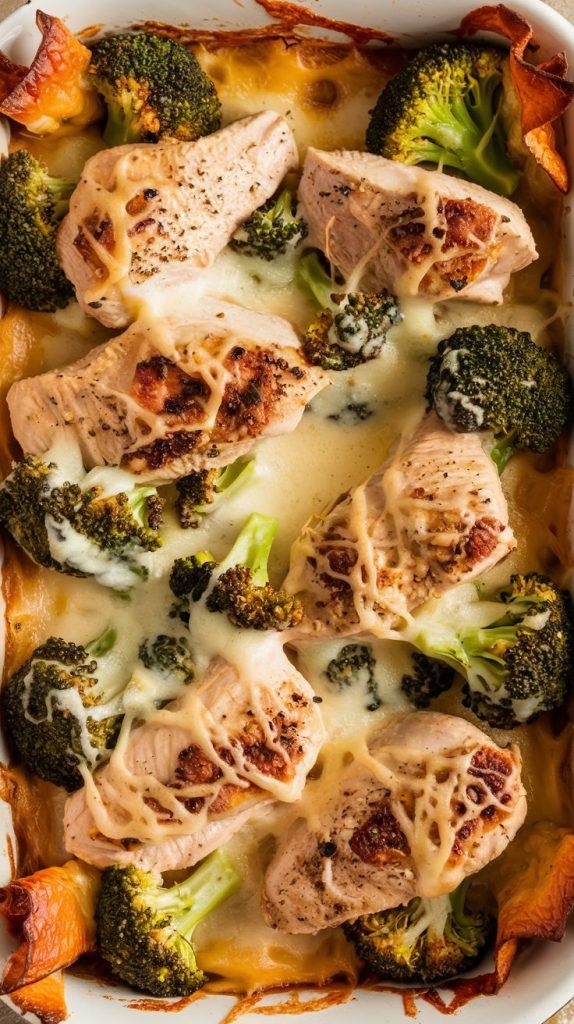 Keto Low Carb Chicken, Mushroom & Broccoli Casserole Recipe