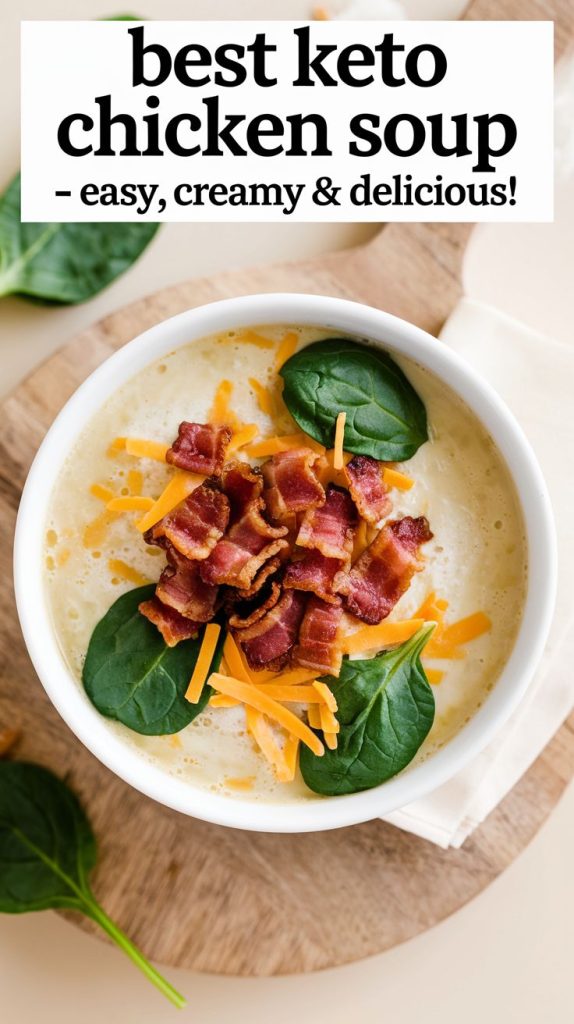 Keto low carb Crack Chicken Bacon Soup