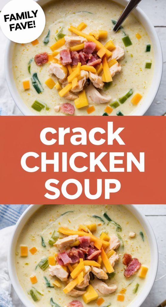 Keto low carb Crack Chicken Bacon Soup