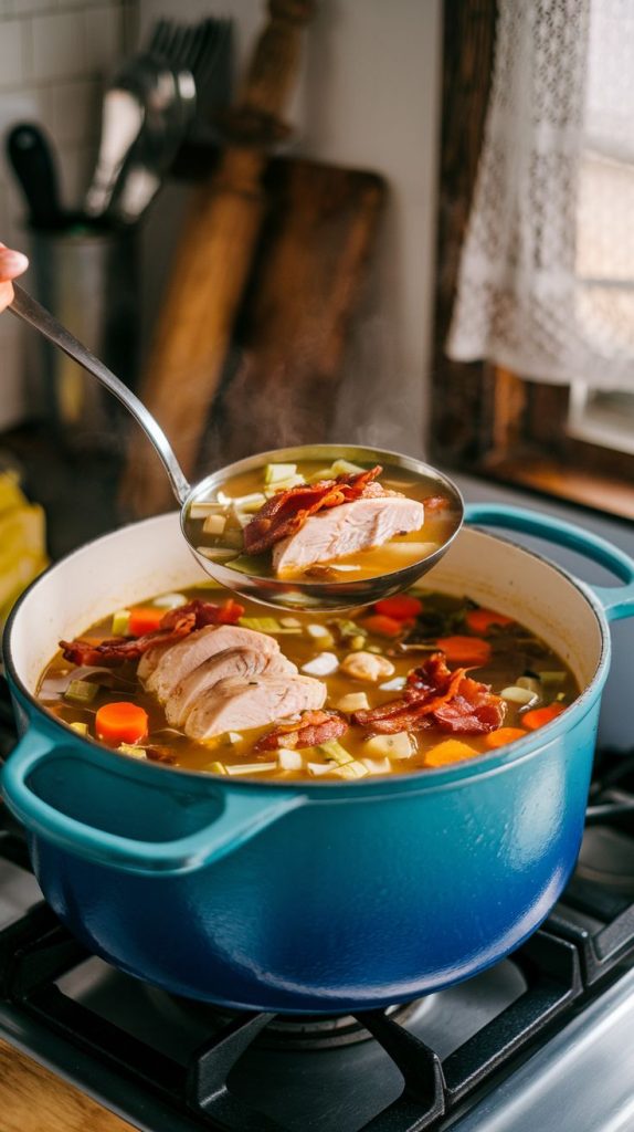 Keto low carb Crack Chicken Bacon Soup