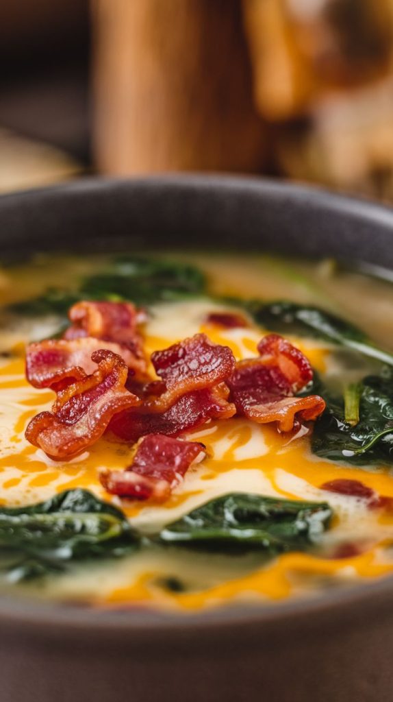 Keto low carb Crack Chicken Bacon Soup