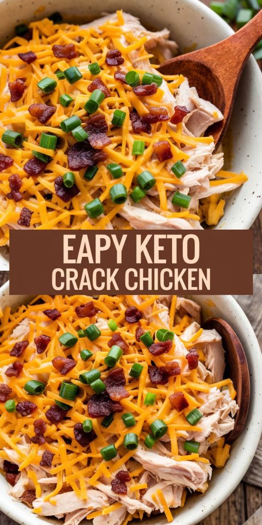 Keto low carb Crack Chicken in the Crock Pot Recipe