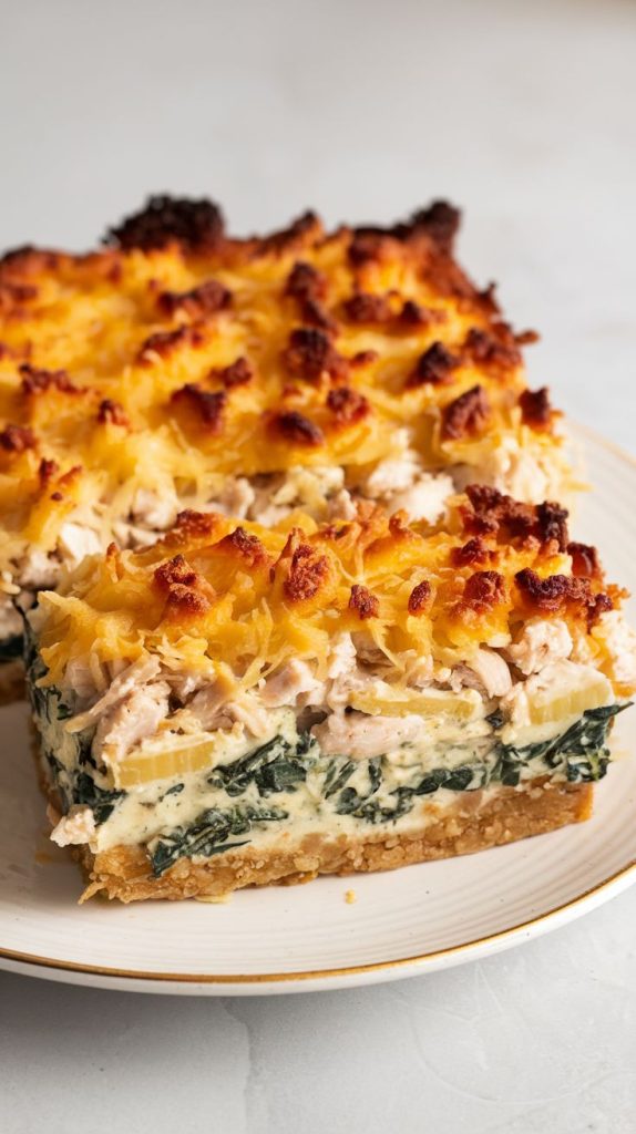 Keto low carb Healthy Spinach Artichoke Chicken Bake Recipe