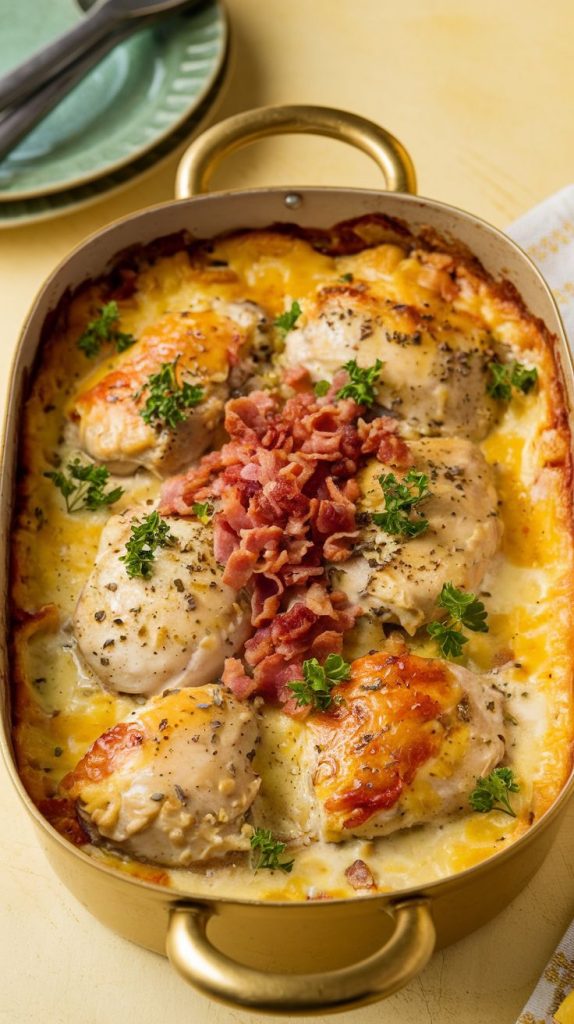 Keto low carb Millionaire Chicken Casserole recipe