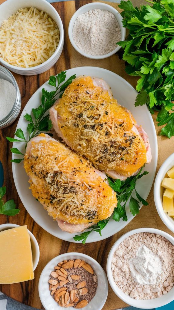 Keto low carb Parmesan Crusted Chicken Recipe