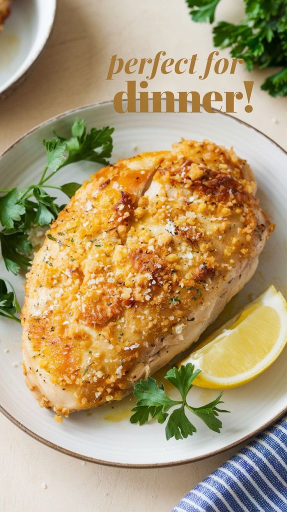 Keto low carb Parmesan Crusted Chicken Recipe