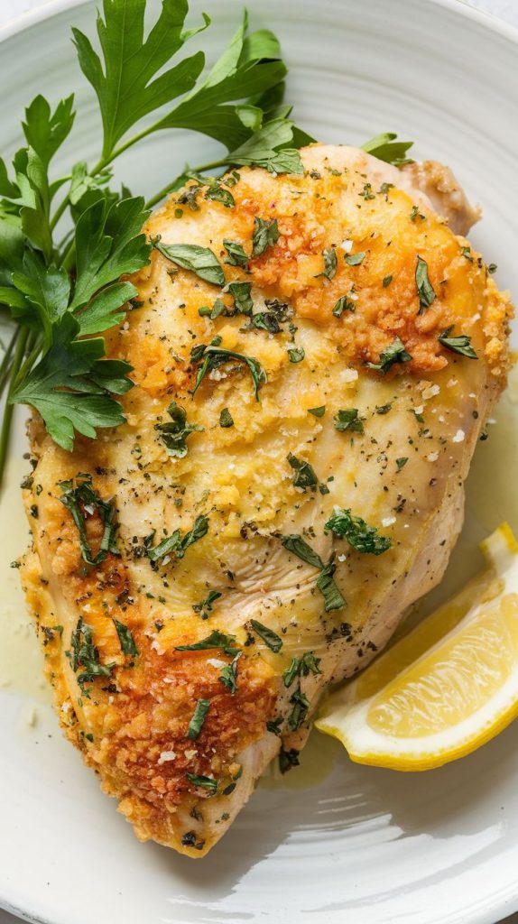 Keto low carb Parmesan Crusted Chicken Recipe