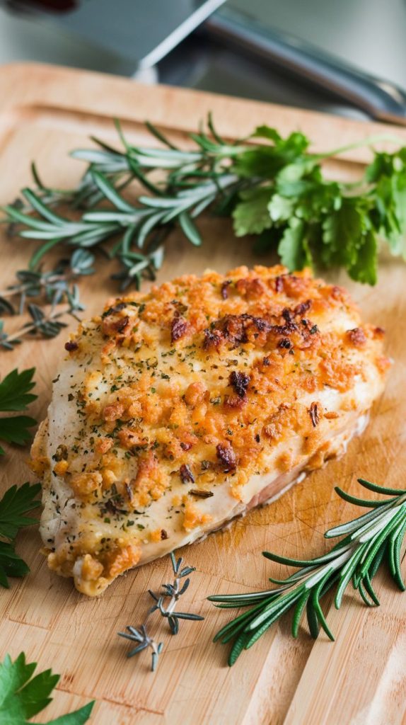 Keto low carb Parmesan Crusted Chicken Recipe