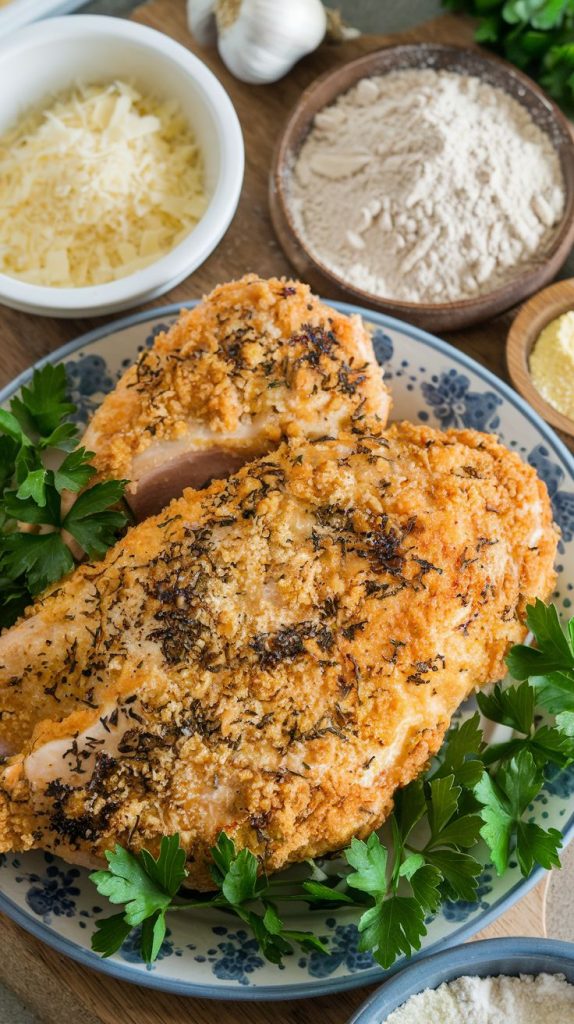 Keto low carb Parmesan Crusted Chicken Recipe