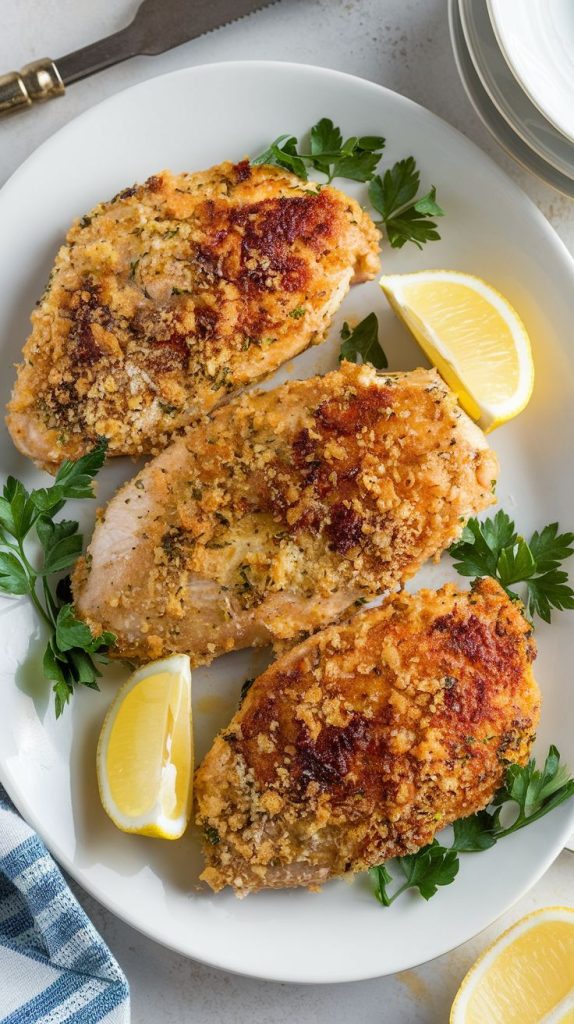 Keto low carb Parmesan Crusted Chicken Recipe