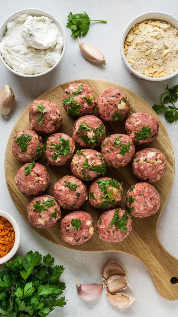 Keto low carb Succulent Ricotta Meatballs Recipe