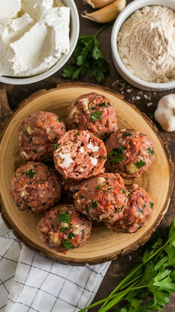 Keto low carb Succulent Ricotta Meatballs Recipe