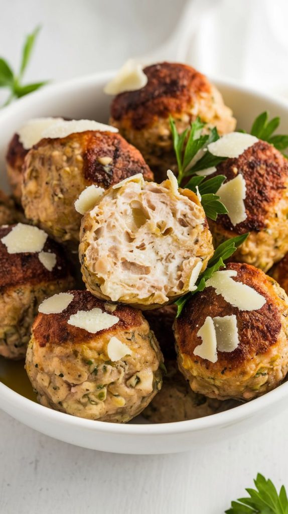 Keto low carb Succulent Ricotta Meatballs Recipe