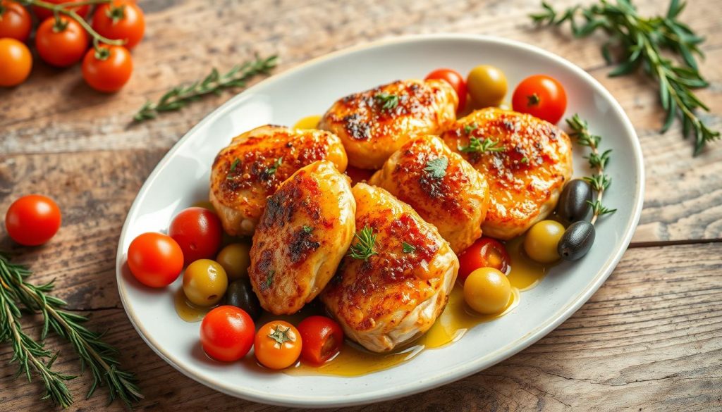 Mediterranean Chicken Thighs with Olives and Tomatoes Recipe