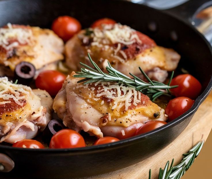 Mediterranean Chicken Thighs with Olives and Tomatoes Recipe