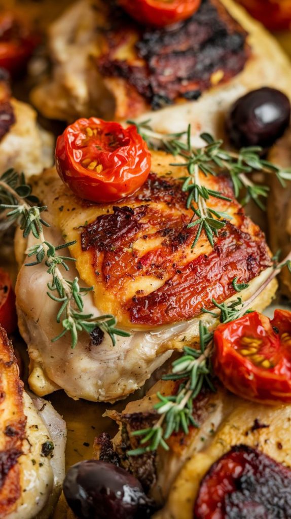 Mediterranean Chicken Thighs with Olives and Tomatoes Recipe