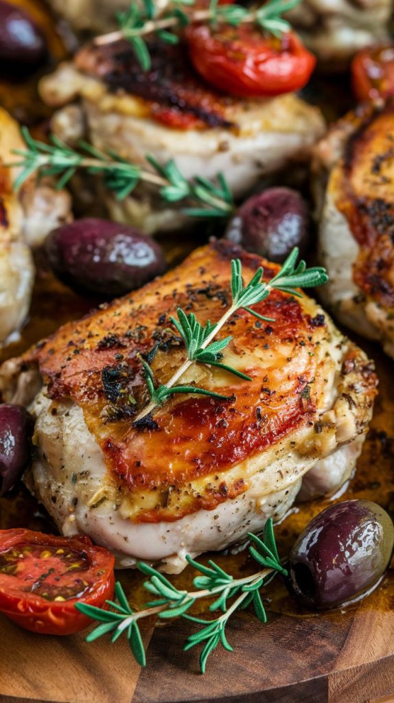 Mediterranean Chicken Thighs with Olives and Tomatoes Recipe