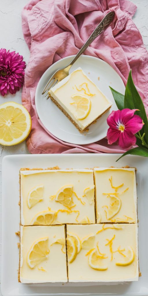 Keto Lemon Cheesecake Bars Recipe