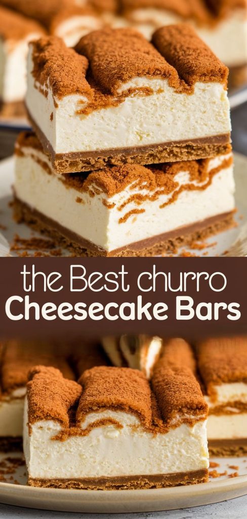 No Bake Keto Churro Cheesecake Bars Recipe