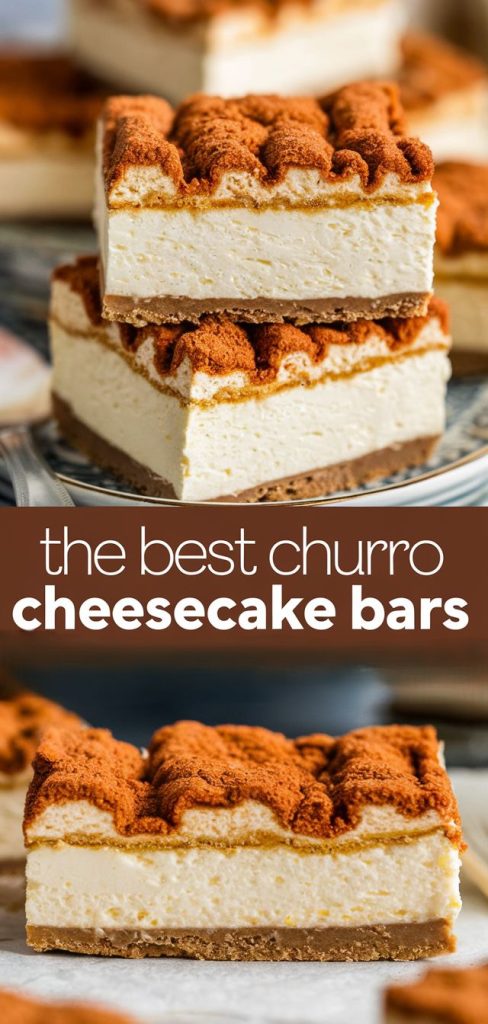 No Bake Keto Churro Cheesecake Bars Recipe