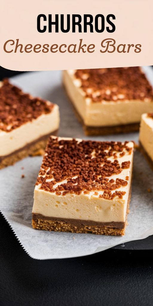 No Bake Keto Churro Cheesecake Bars Recipe