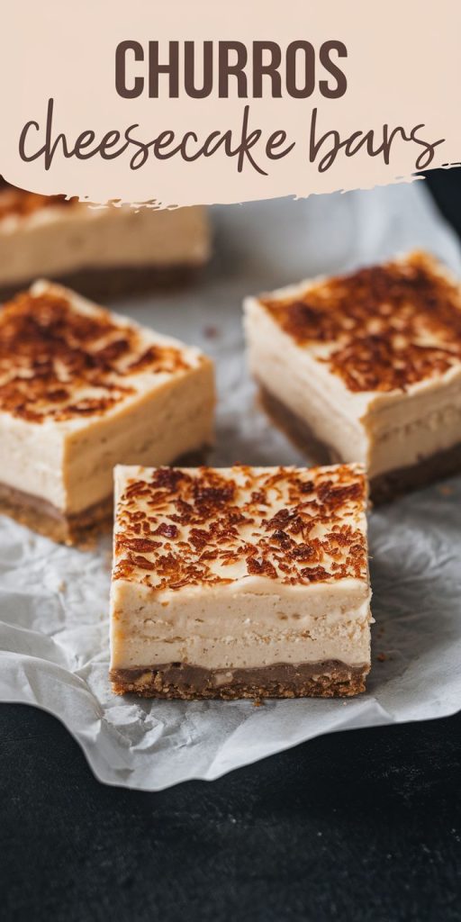 No Bake Keto Churro Cheesecake Bars Recipe