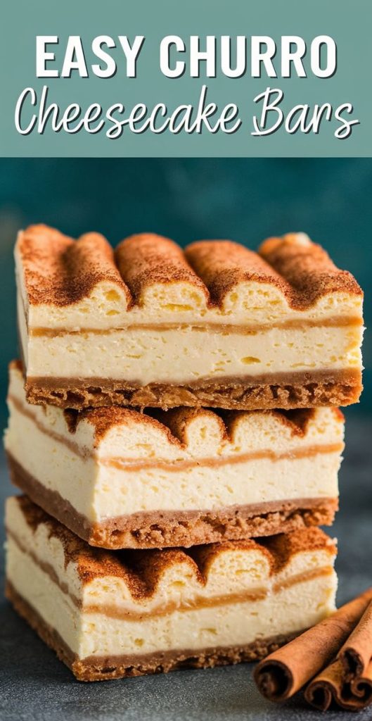 No Bake Keto Churro Cheesecake Bars Recipe