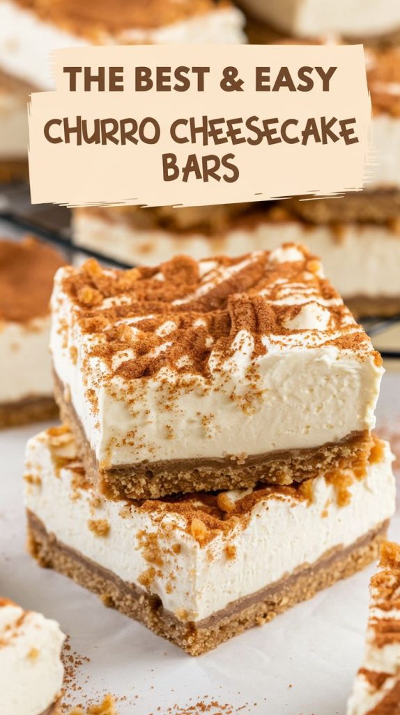 No Bake Keto Churro Cheesecake Bars Recipe