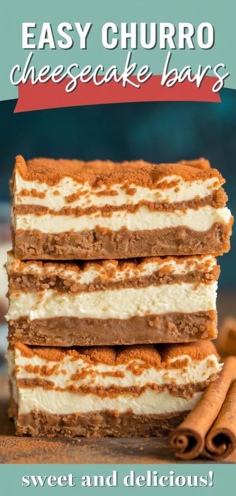 No Bake Keto Churro Cheesecake Bars Recipe