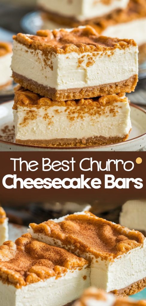 No Bake Keto Churro Cheesecake Bars Recipe